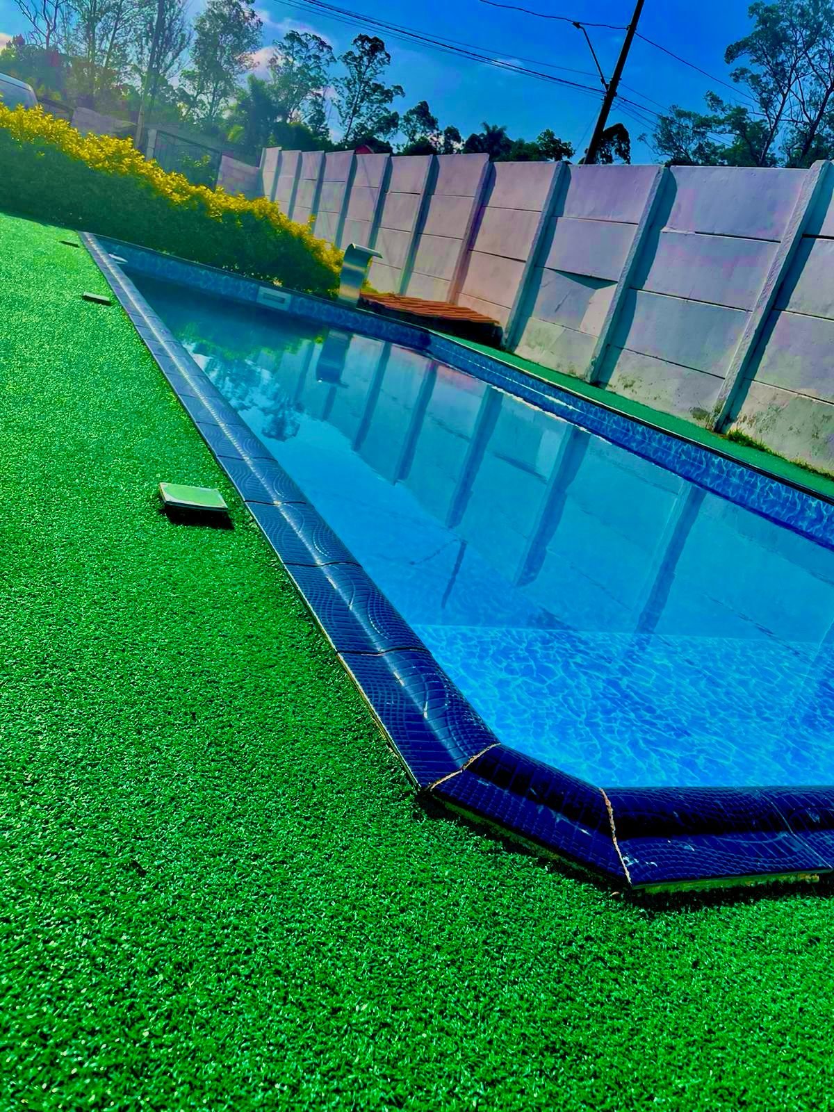 Piscina aquecida do Chalé Alves